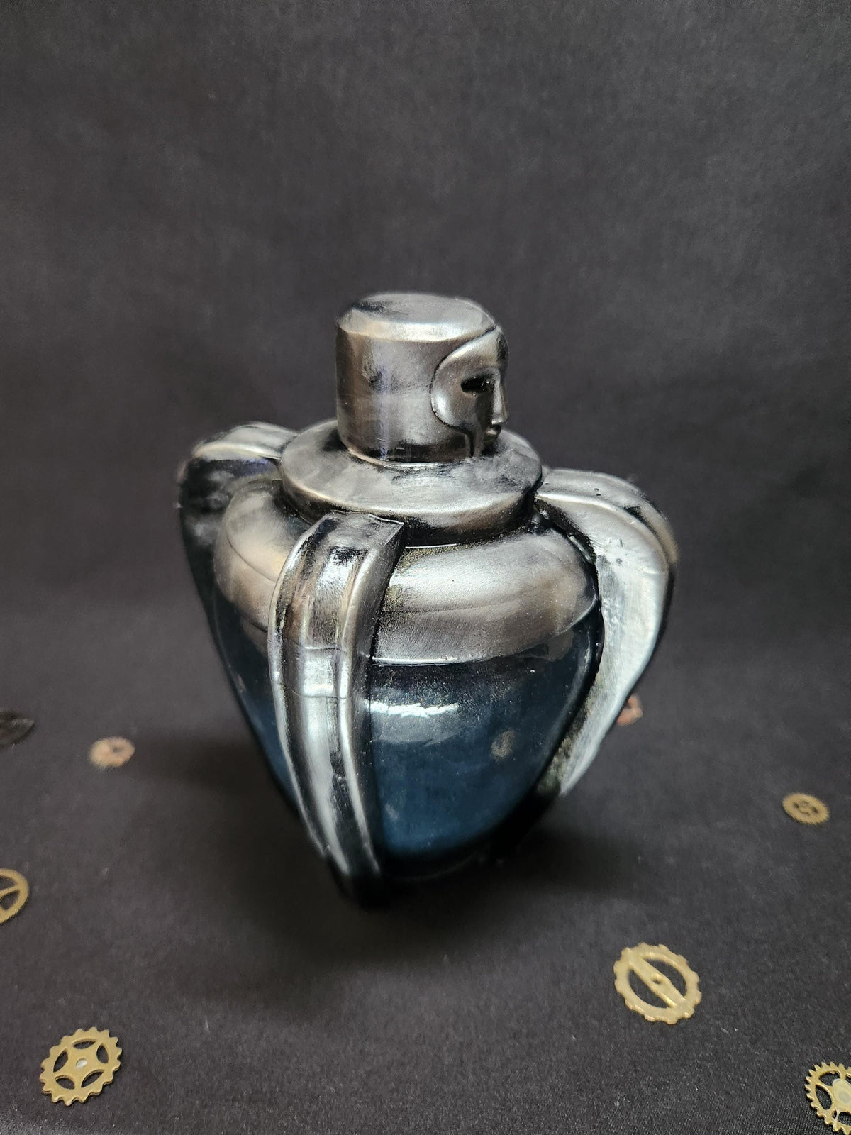 ADAM Plasmid Bottle – Hand Painted Fantasy Gaming Decor, Steampunk Alchemy Prop, Full Size Collectible