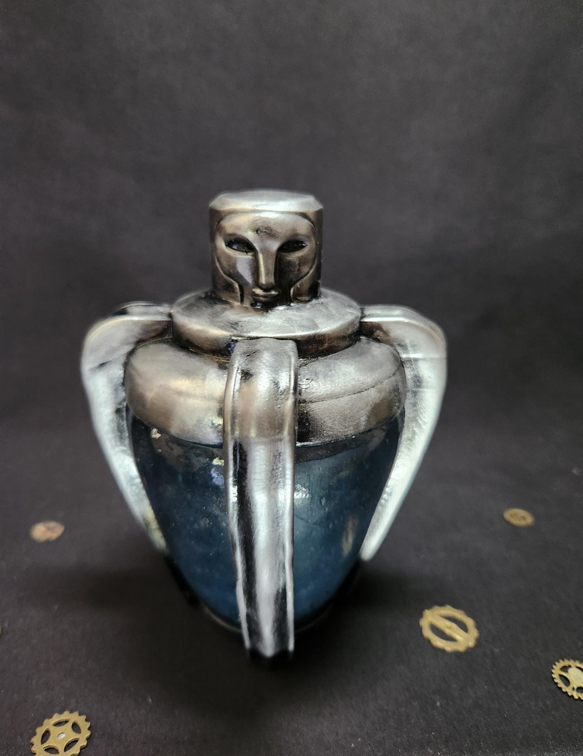 ADAM Plasmid Bottle – Hand Painted Fantasy Gaming Decor, Steampunk Alchemy Prop, Full Size Collectible