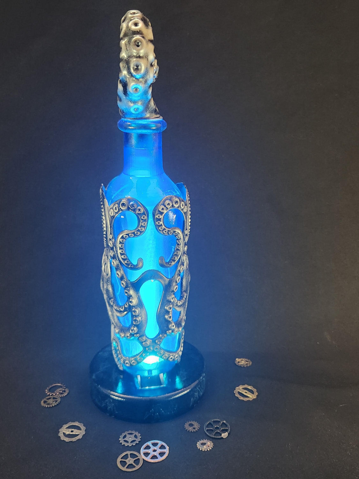 Undertow Vigor Bottle – Hand Painted Fantasy Gaming Decor, Steampunk Alchemy Prop, Large  Collectible