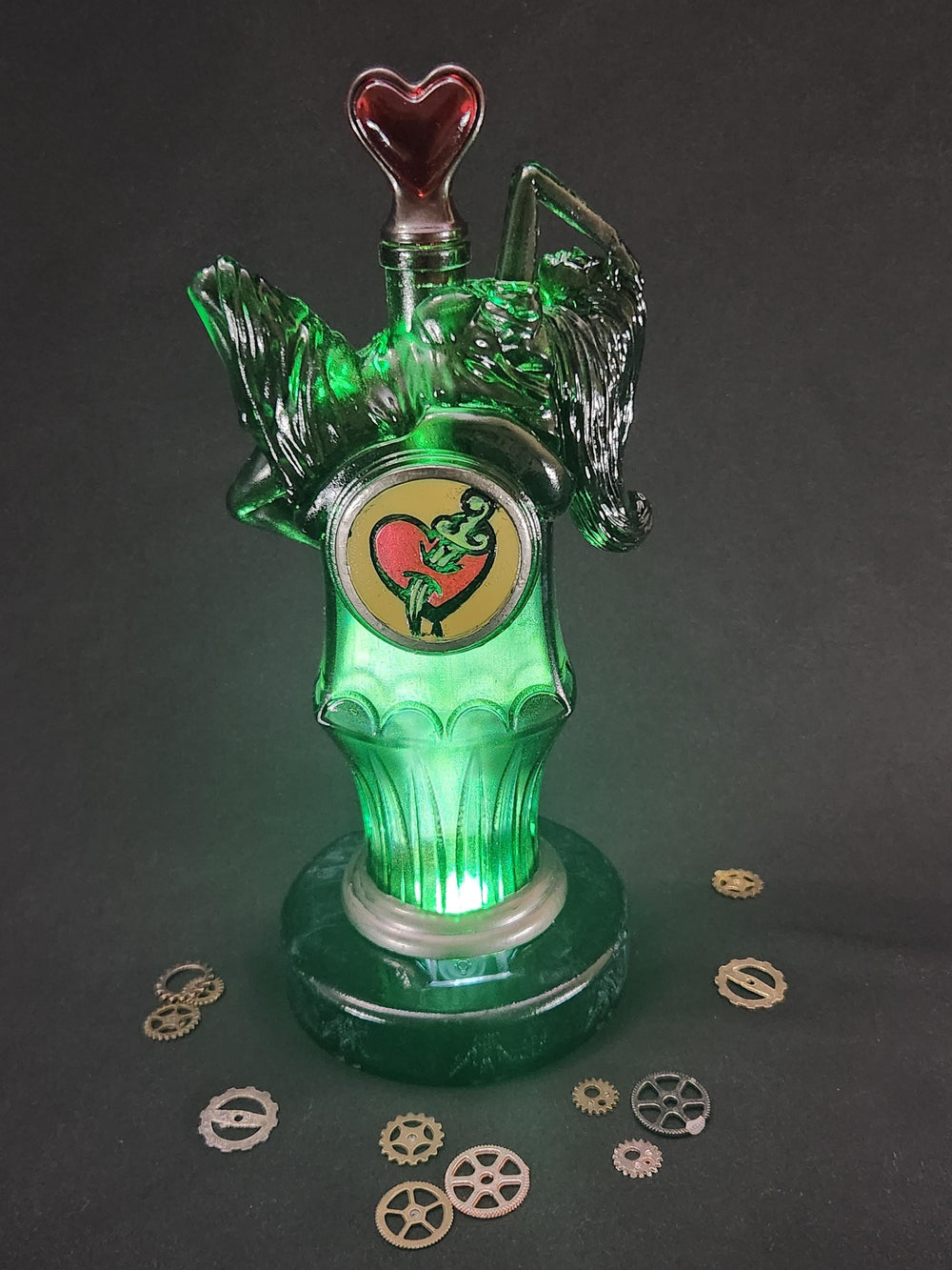 Possession Vigor Bottle – Hand Painted Fantasy Gaming Decor, Steampunk Alchemy Prop, Large  Collectible