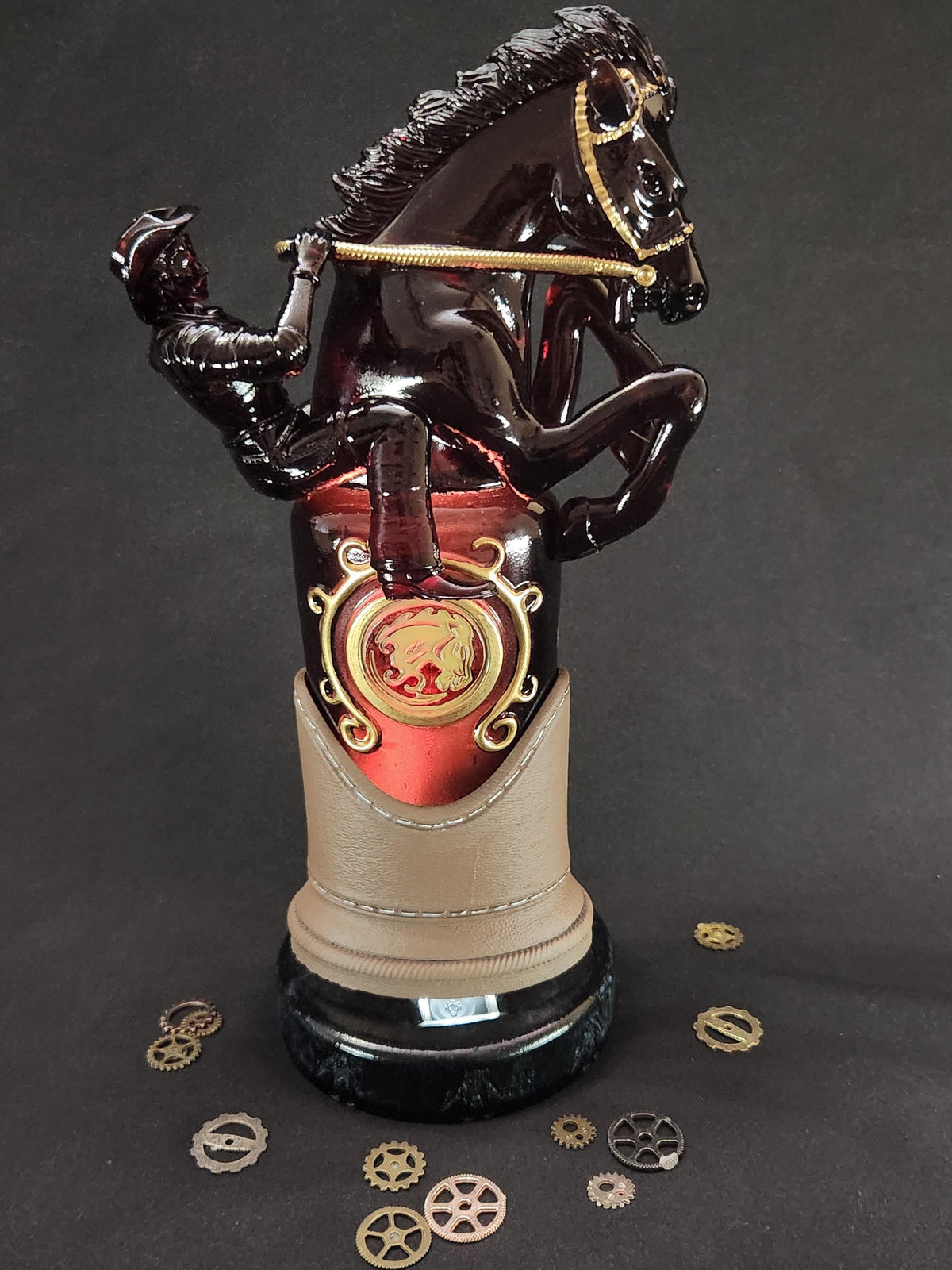 Bucking Bronco Vigor Bottle – Hand Painted Fantasy Gaming Decor, Steampunk Alchemy Prop, Large  Collectible