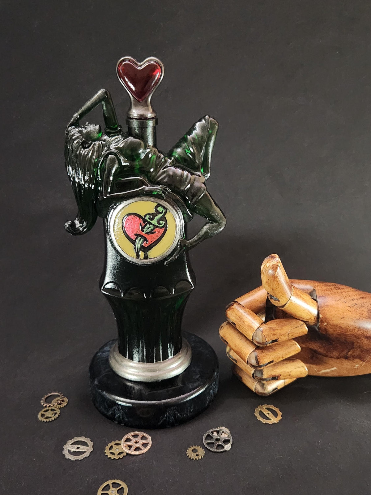 Possession Vigor Bottle – Hand Painted Fantasy Gaming Decor, Steampunk Alchemy Prop, Large  Collectible