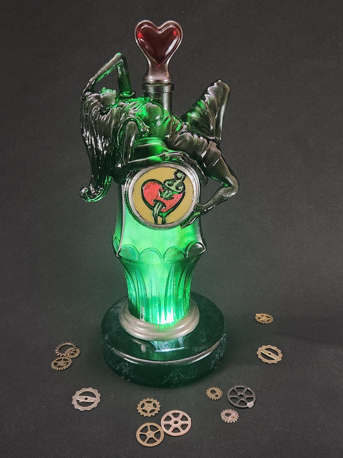 Possession Vigor Bottle – Hand Painted Fantasy Gaming Decor, Steampunk Alchemy Prop, Large  Collectible