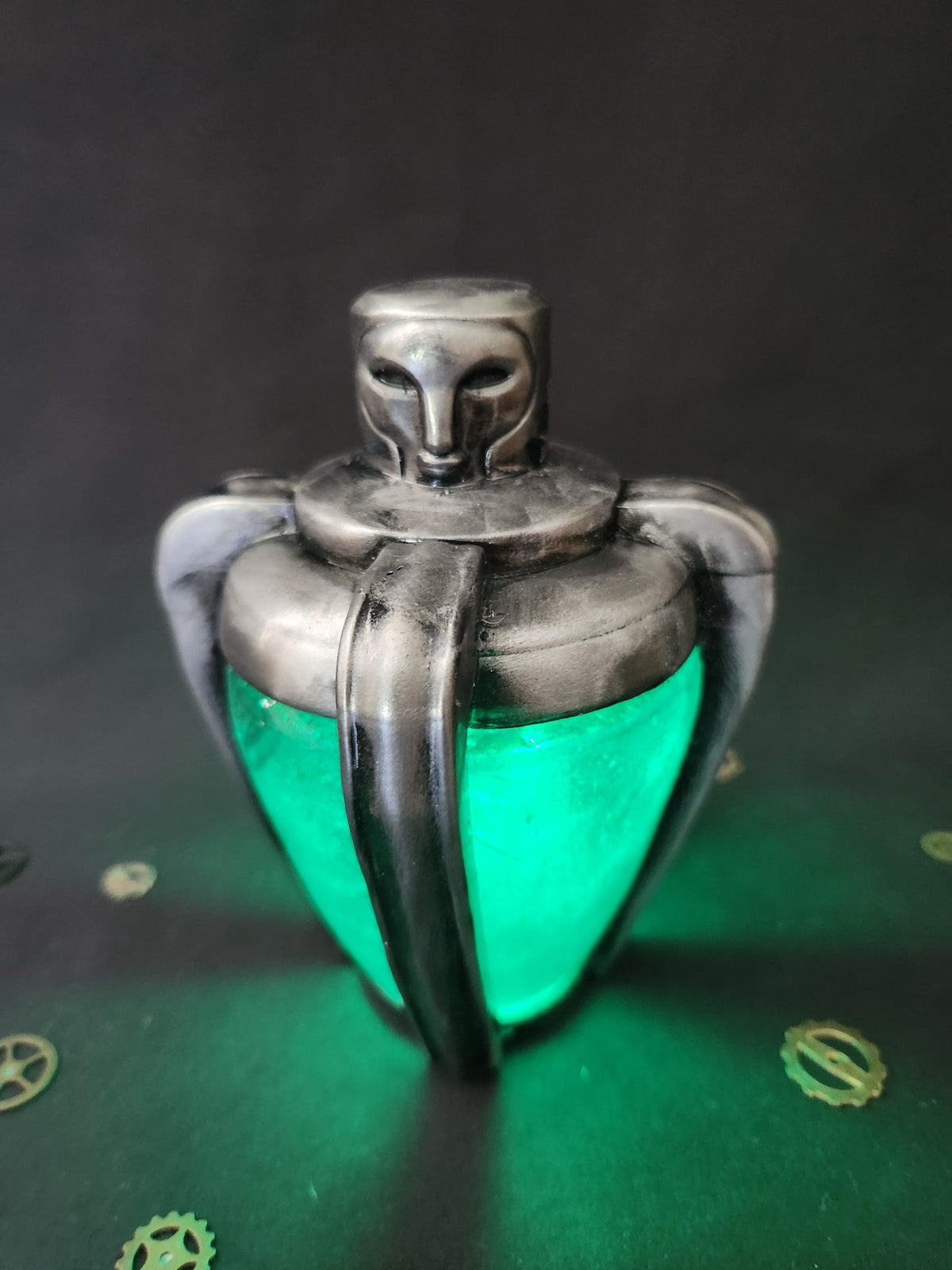 ADAM Plasmid Bottle – Hand Painted Fantasy Gaming Decor, Steampunk Alchemy Prop, Full Size Collectible