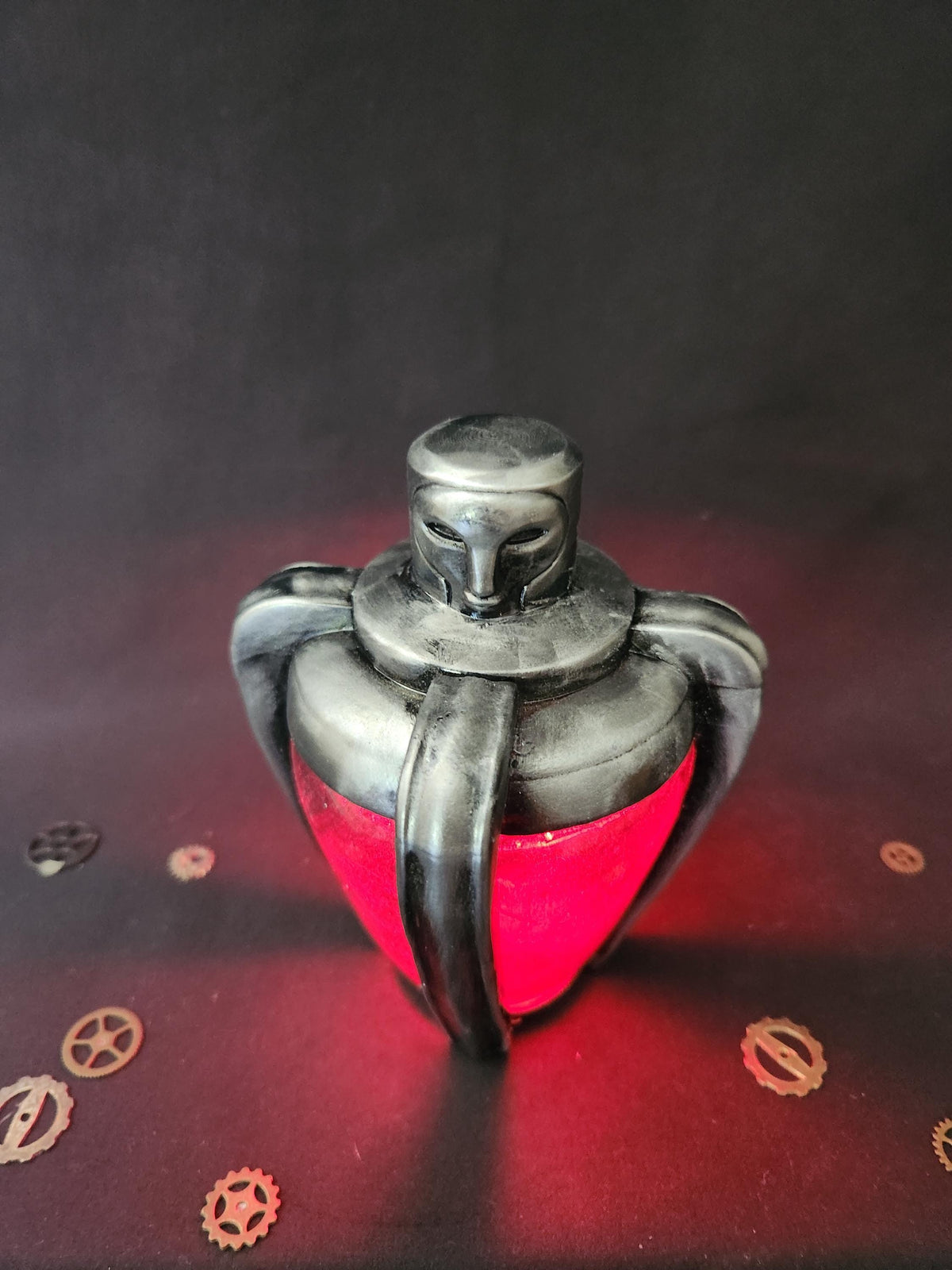 ADAM Plasmid Bottle – Hand Painted Fantasy Gaming Decor, Steampunk Alchemy Prop, Full Size Collectible