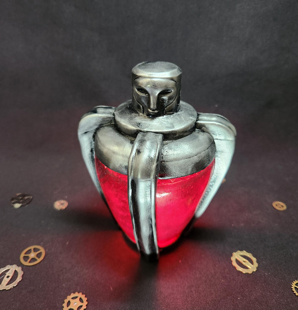 ADAM Plasmid Bottle – Hand Painted Fantasy Gaming Decor, Steampunk Alchemy Prop, Full Size Collectible