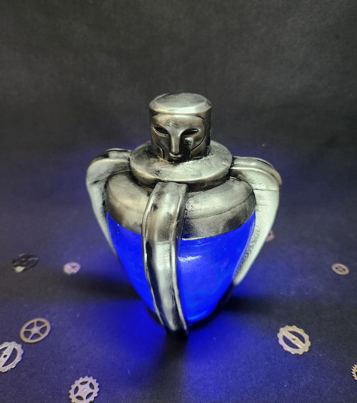 ADAM Plasmid Bottle – Hand Painted Fantasy Gaming Decor, Steampunk Alchemy Prop, Full Size Collectible